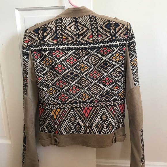 BCBG MAXAZRIA Moto Style Patterned Jacket - Picture 9 of 9